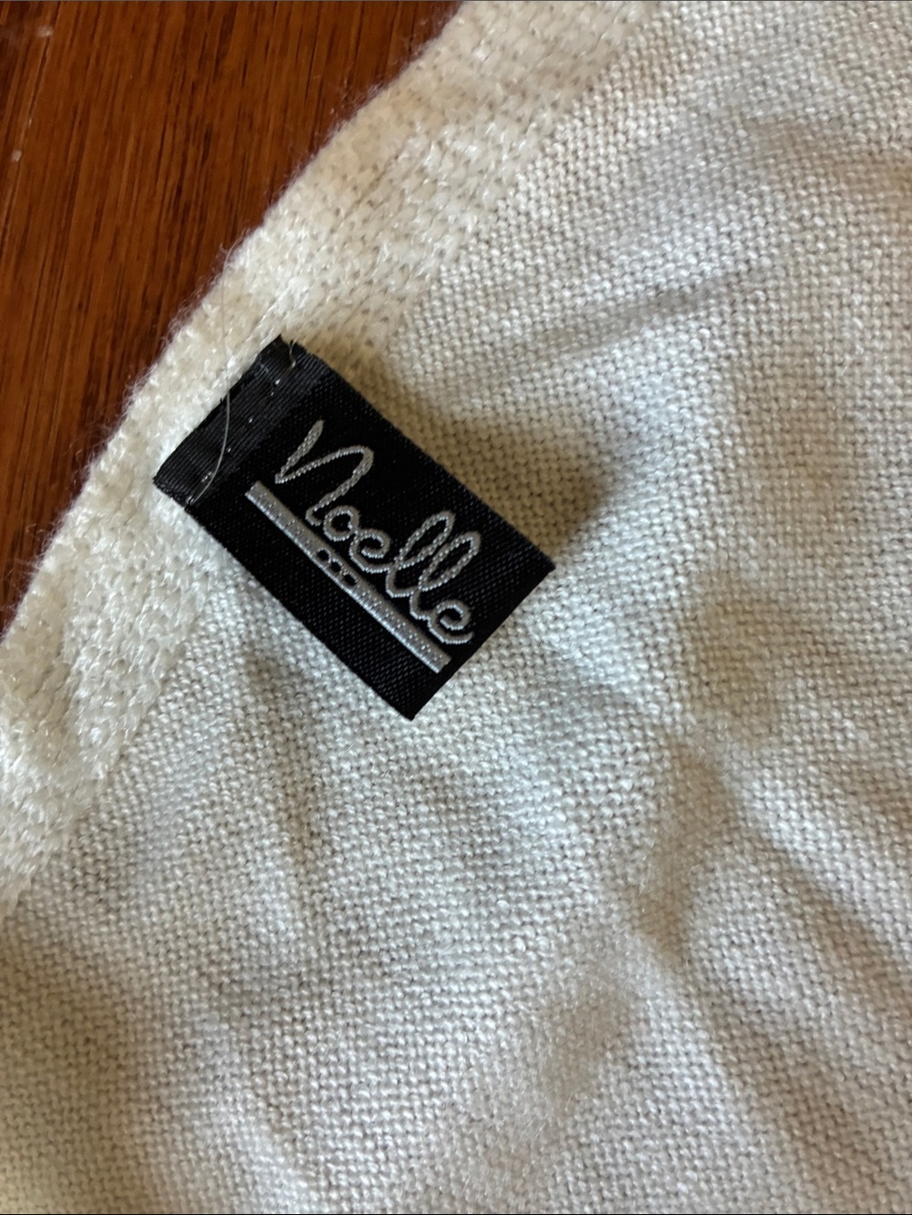 Noelle Cream Button-Front Poncho shawl scarf - Picture 6 of 7